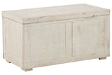 Ryker Distressed White Storage Trunk -  - Luna Furniture