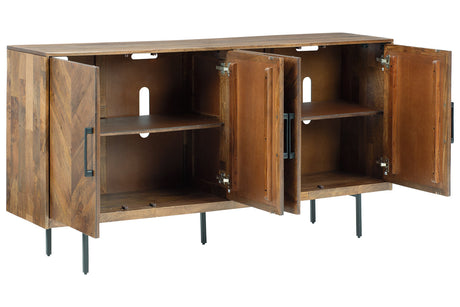Prattville Brown Accent Cabinet from Ashley - Luna Furniture