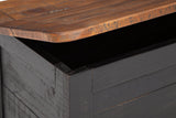 Dashbury Antique Black/Brown Storage Trunk -  - Luna Furniture