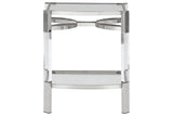 Chaseton Clear/Silver Finish Accent Table -  - Luna Furniture