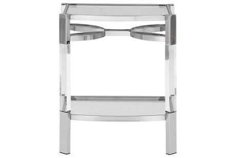 Chaseton Clear/Silver Finish Accent Table -  - Luna Furniture