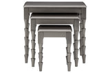 Larkendale Metallic Gray Accent Table, Set of 3 -  - Luna Furniture