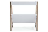 Blariden White/Tan Small Bookcase -  - Luna Furniture