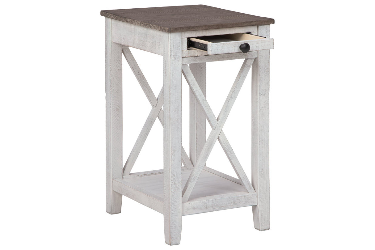 Adalane White/Gray Accent Table -  - Luna Furniture