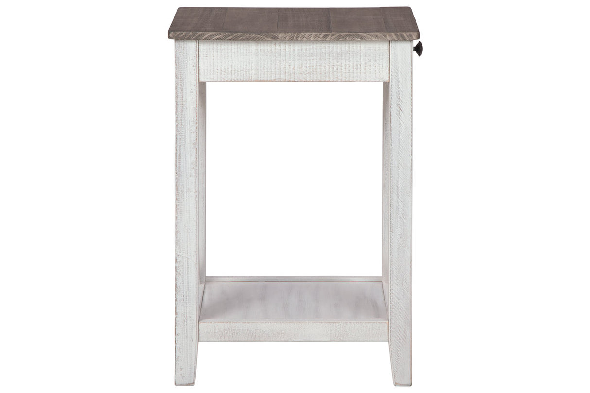 Adalane White/Gray Accent Table -  - Luna Furniture