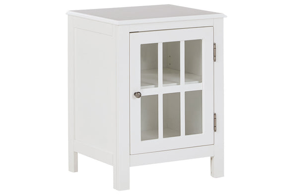 Opelton White Accent Cabinet