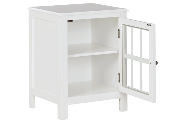 Opelton White Accent Cabinet