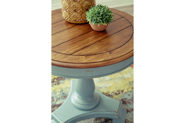 Mirimyn Teal/Brown Accent Table