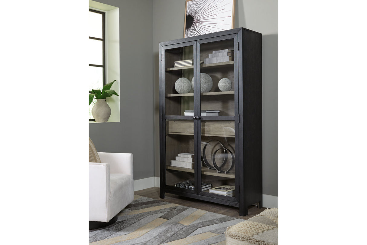 Lenston Black/Gray Accent Cabinet from Ashley - Luna Furniture