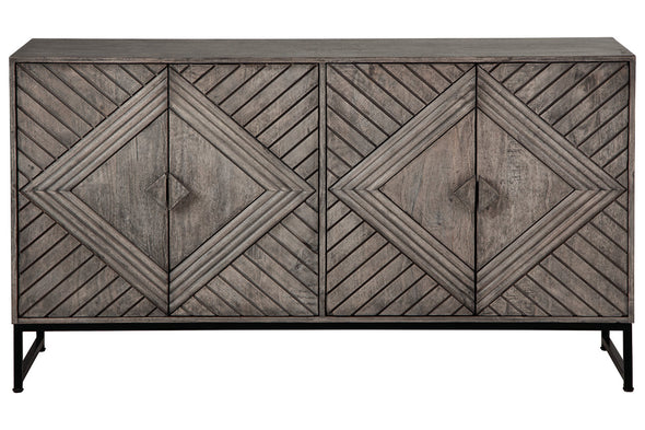 Treybrook Distressed Gray Accent Cabinet