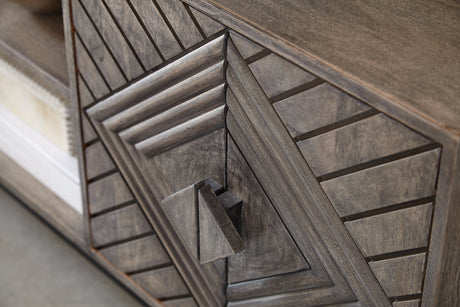 Treybrook Distressed Gray Accent Cabinet from Ashley - Luna Furniture