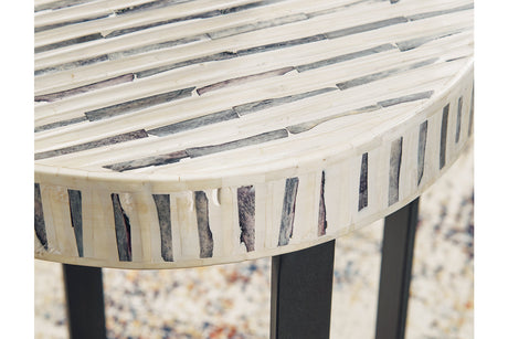 Crewridge Black/Cream Accent Table from Ashley - Luna Furniture