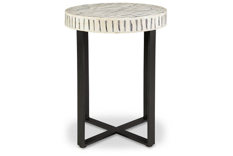Crewridge Black/Cream Accent Table from Ashley - Luna Furniture