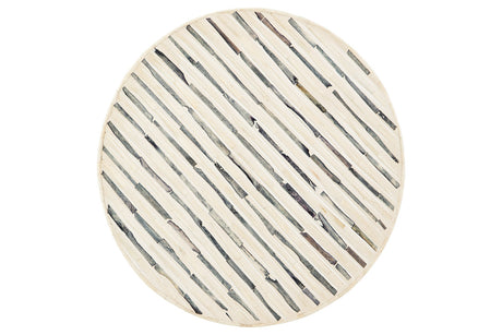 Crewridge Black/Cream Accent Table from Ashley - Luna Furniture