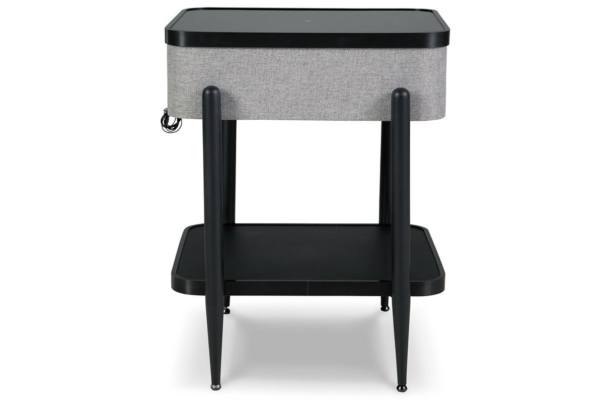 Jorvalee Gray/Black Accent Table