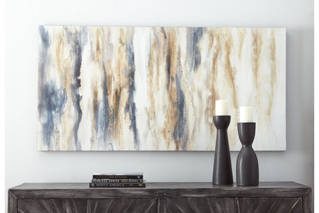 Joely Blue/Tan Wall Art from Ashley - Luna Furniture