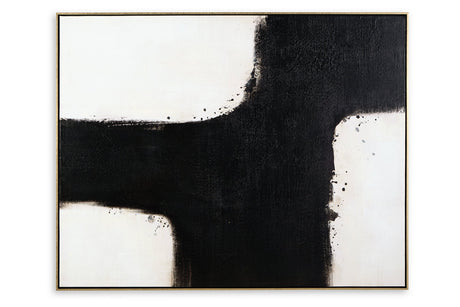 Reighlea Black/White Wall Art from Ashley - Luna Furniture