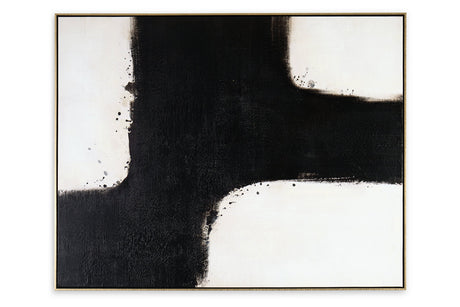 Reighlea Black/White Wall Art from Ashley - Luna Furniture
