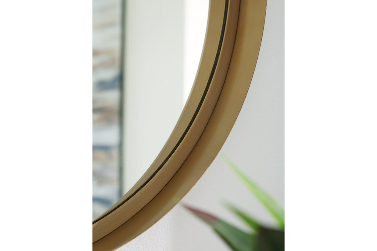 Elanah Gold Finish Accent Mirror from Ashley Luna Furniture
