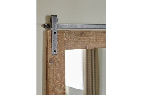 Lanie Antique Brown Accent Mirror from Ashley - Luna Furniture