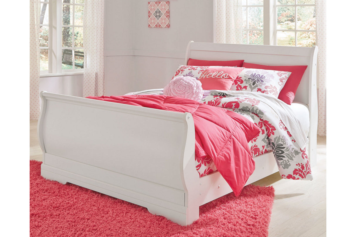 Anarasia White Full Sleigh Bed from Ashley - Luna Furniture