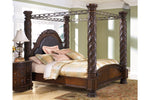 North Shore Dark Brown King Poster Bed with Canopy