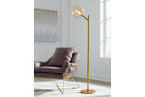 Abanson Amber/Gold Finish Floor Lamp from Ashley - Luna Furniture