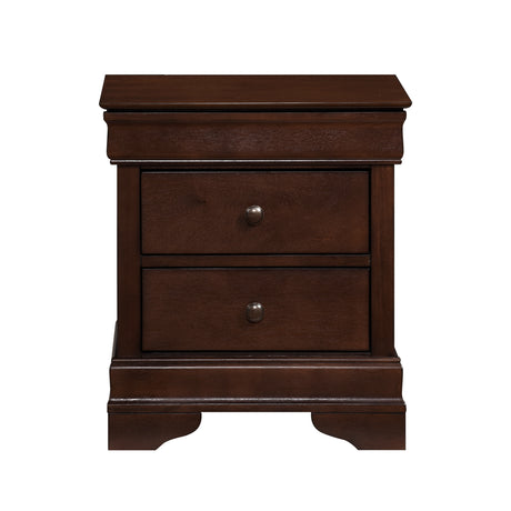 Abbeville Cherry Nightstand, Hidden Drawer from Homelegance - Luna Furniture