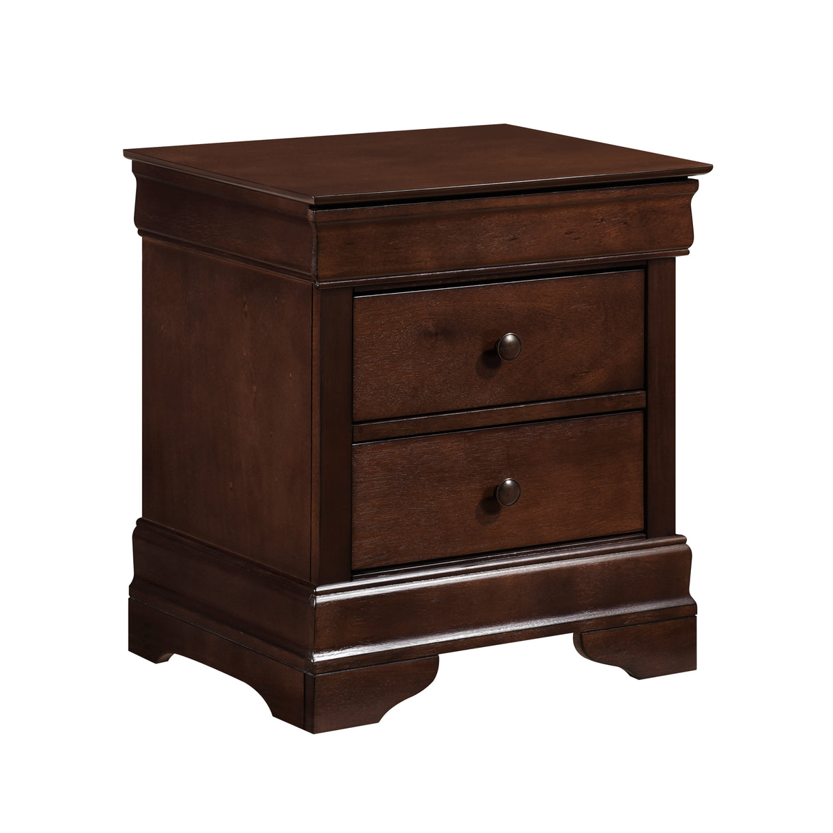 Abbeville Cherry Nightstand, Hidden Drawer from Homelegance - Luna Furniture