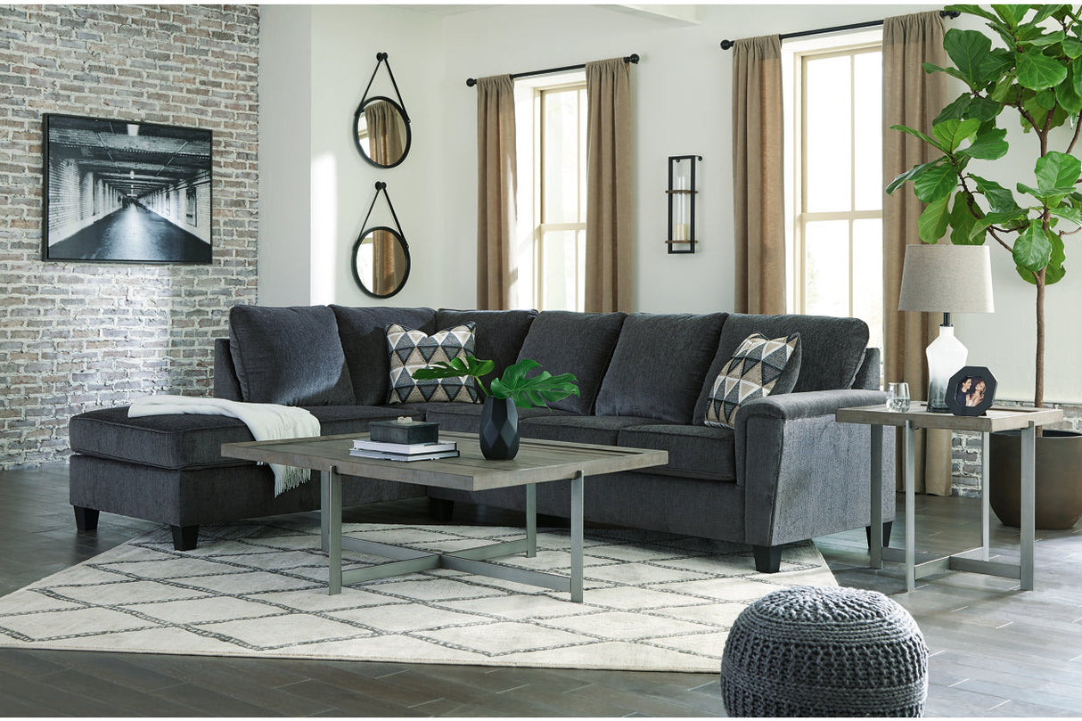 Abinger Smoke 2-Piece LAF Chaise Sectional from Ashley - Luna Furniture