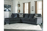 Abinger Smoke 2-Piece LAF Chaise Sleeper Sectional from Ashley - Luna Furniture