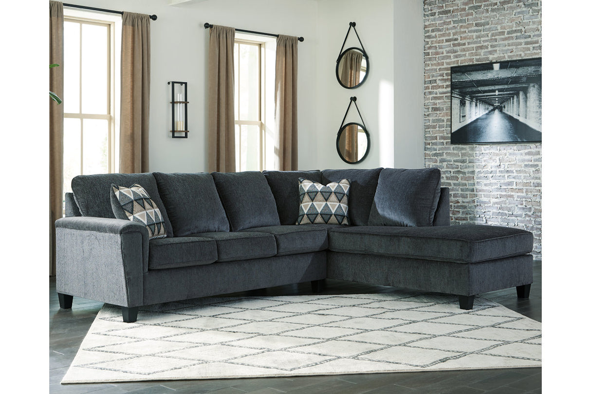 Abinger Smoke 2-Piece RAF Chaise Sectional from Ashley - Luna Furniture