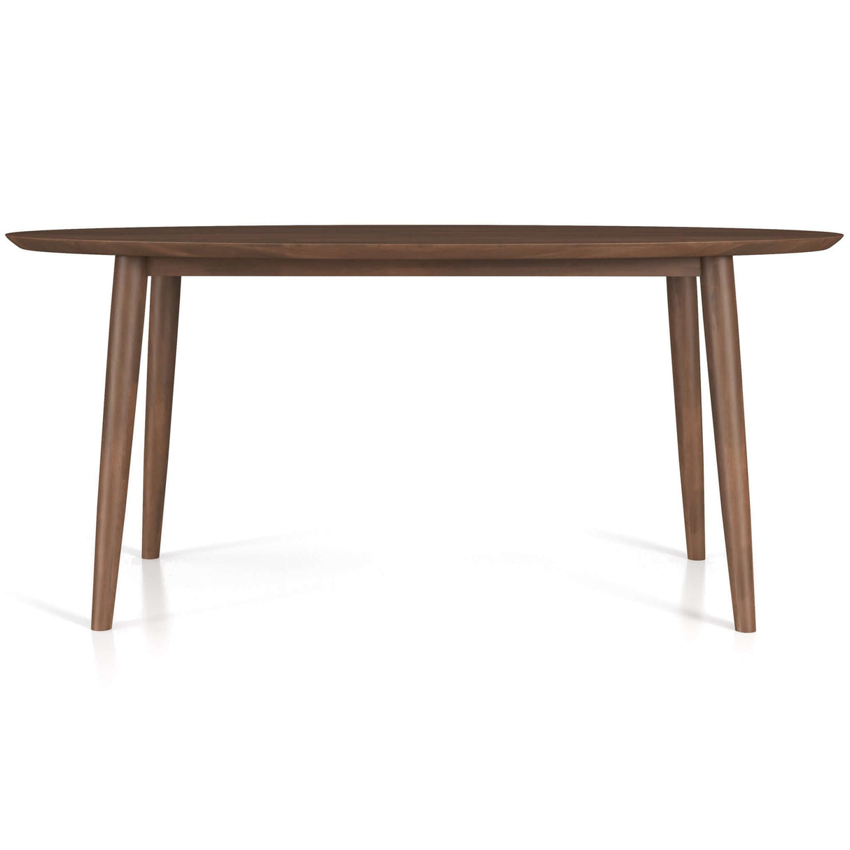 Ada Mid Century Modern Style Solid Wood Walnut Oval Dining Table from Midinmod - Luna Furniture