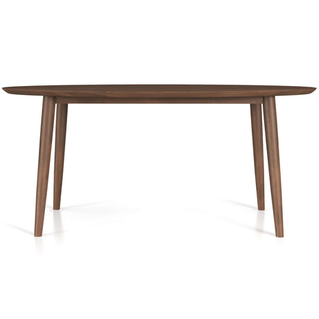 Ada Mid Century Modern Style Solid Wood Walnut Oval Dining Table from Midinmod - Luna Furniture