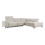 Adahlia Sand 2-Piece RAF Chaise Power Reclining Sectional from Homelegance - Luna Furniture
