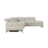 Adahlia Sand 2-Piece RAF Chaise Power Reclining Sectional from Homelegance - Luna Furniture