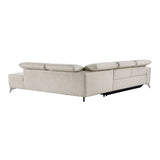 Adahlia Sand 2-Piece RAF Chaise Power Reclining Sectional from Homelegance - Luna Furniture