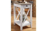 Adalane White/Gray Accent Table from Ashley - Luna Furniture