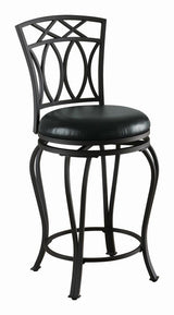 Adamsville Black Upholstered Swivel Counter Height Stool from Coaster - Luna Furniture
