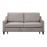 Adelia Cobblestone Velvet Convertible Studio Sofa with Pull-out Bed from Homelegance - Luna Furniture