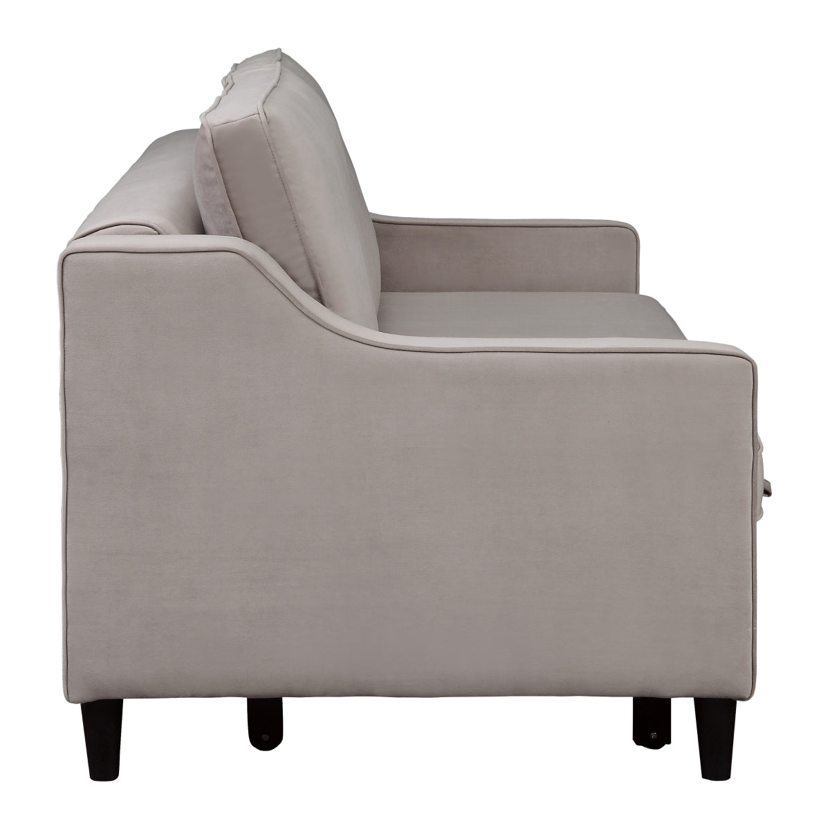 Adelia Cobblestone Velvet Convertible Studio Sofa with Pull-out Bed from Homelegance - Luna Furniture