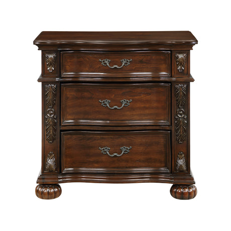 Adelina Cherry Nightstand from Homelegance - Luna Furniture