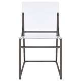 Adino Clear and Black Nickel Acrylic Dining Side Chair, Set of 2 from Coaster - Luna Furniture