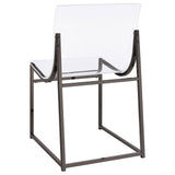 Adino Clear and Black Nickel Acrylic Dining Side Chair, Set of 2 from Coaster - Luna Furniture