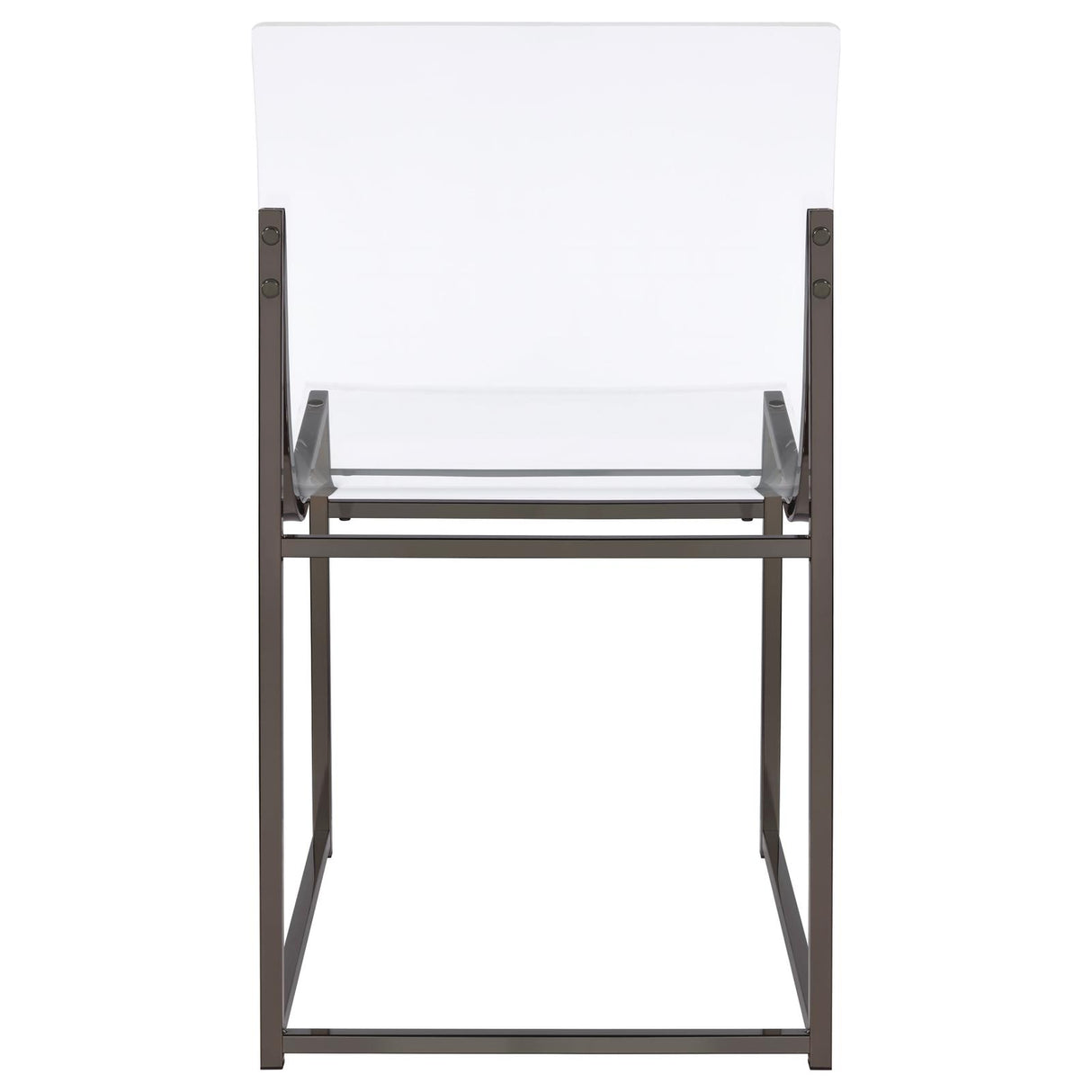 Adino Clear and Black Nickel Acrylic Dining Side Chair, Set of 2 from Coaster - Luna Furniture