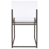 Adino Clear and Black Nickel Acrylic Dining Side Chair, Set of 2 from Coaster - Luna Furniture