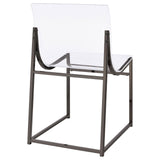 Adino Clear and Black Nickel Acrylic Dining Side Chair, Set of 2 from Coaster - Luna Furniture