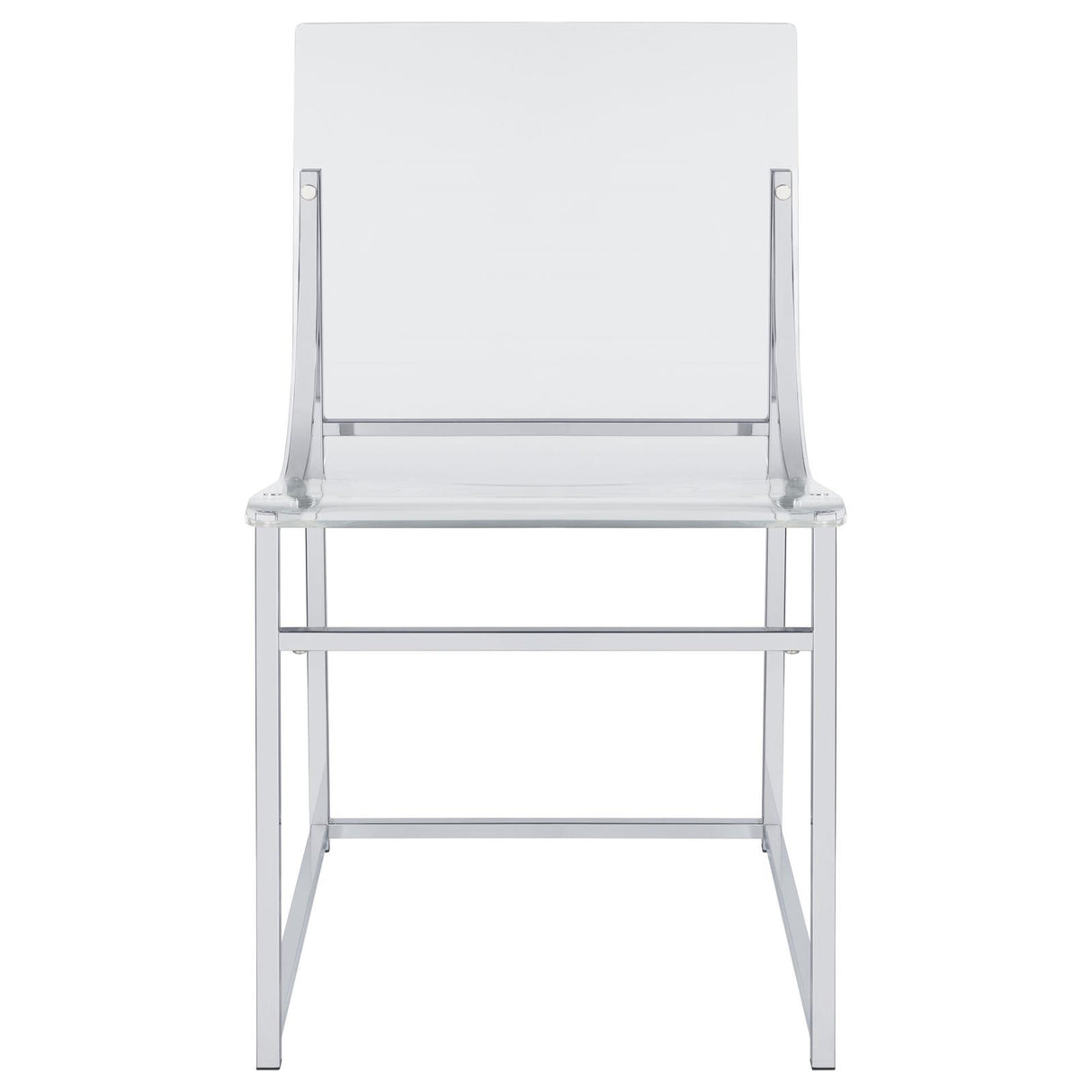 Adino Clear and Chrome Acrylic Dining Side Chair, Set of 2 from Coaster - Luna Furniture