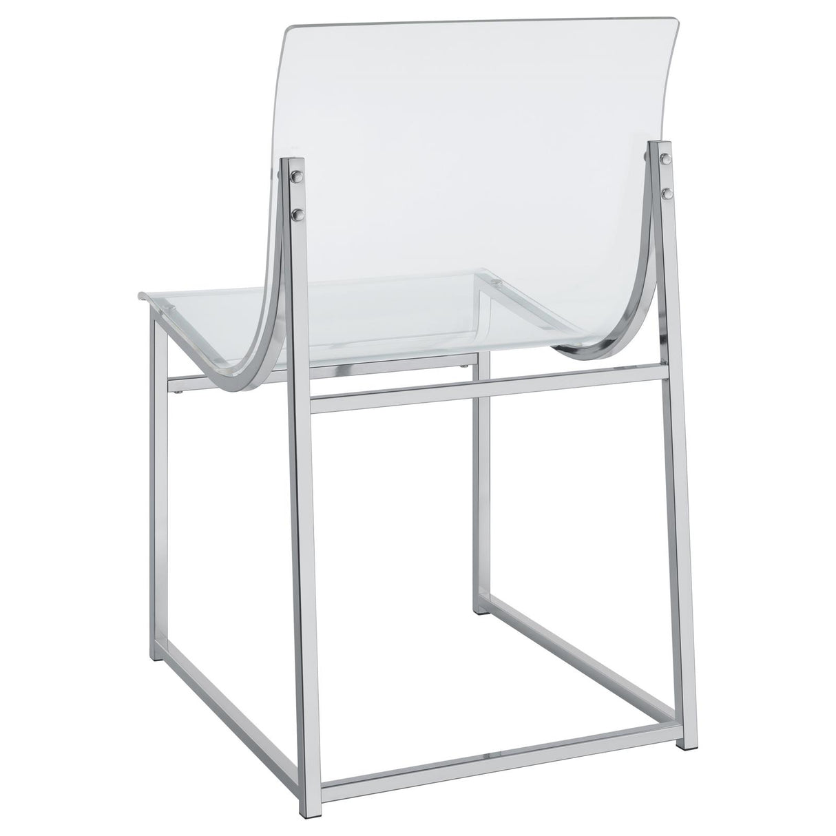 Adino Clear and Chrome Acrylic Dining Side Chair, Set of 2 from Coaster - Luna Furniture