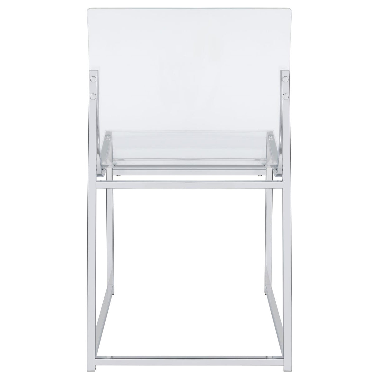 Adino Clear and Chrome Acrylic Dining Side Chair, Set of 2 from Coaster - Luna Furniture